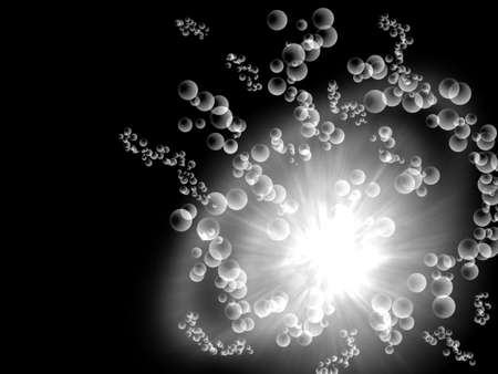abstract black- blanching composition undersea Puzyrikiの写真素材