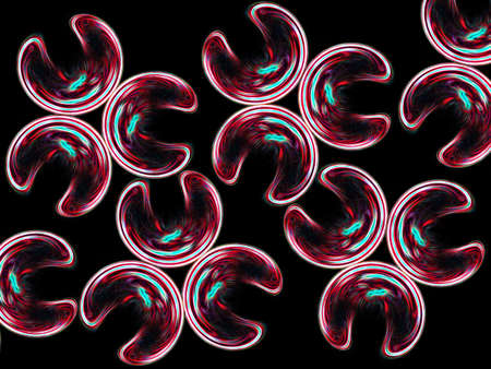 Brilliant abstract pattern on black background