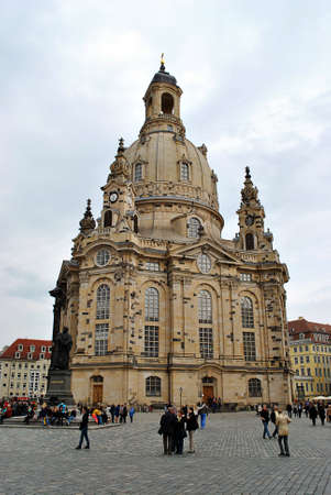 Dresden, Germany - May 2014. Frauenkirche in Dresden Germany May 22, 2014.のeditorial素材