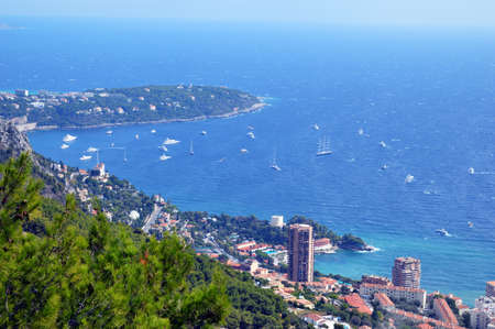 Coast kingdom of Monaco top viewの写真素材