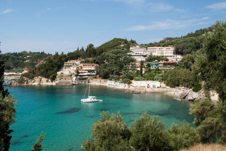 beautiful  landscape coast of Corfuの写真素材