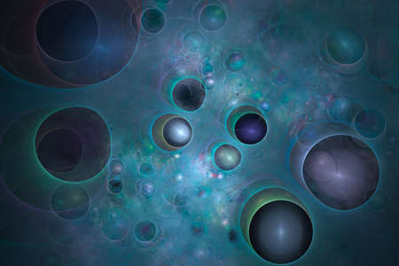 Created 3d rendering abstract fractal patterns in a hole for creative design, art,