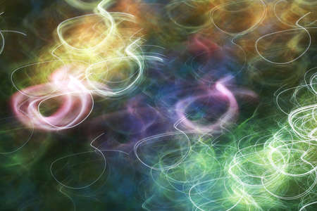 Photo art, bright Colorful light streaks abstract background in yellow and green colors