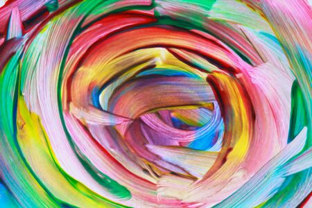 art abstract bright rainbow oil pattern backgroundの写真素材