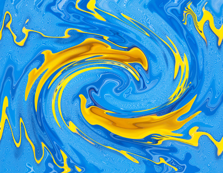 bright blue and yellow art pattern backgroundの写真素材