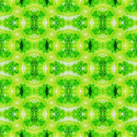 art nouveau colorful ornamental pattern background in green and yellowの写真素材