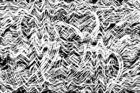 Art abstract black and white chaos pattern backgroundの写真素材