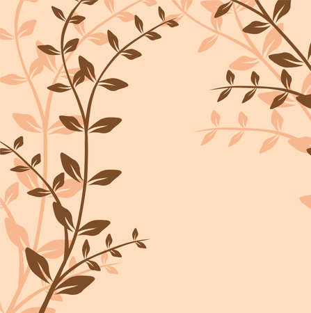 Branch of a plant, the Japanese style, backgroundのイラスト素材