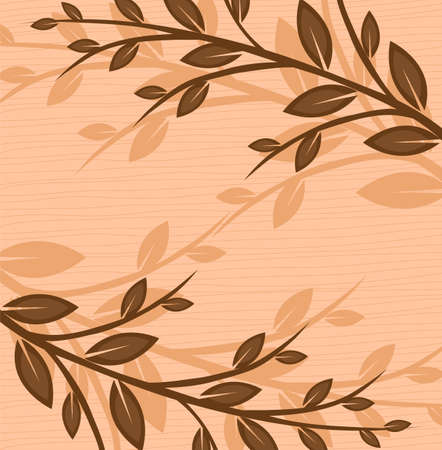 Branch of a plant, the Japanese style, backgroundのイラスト素材