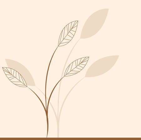 Branch of a plant, the Japanese style, backgroundのイラスト素材