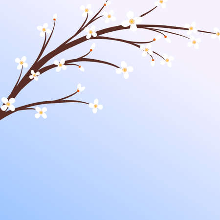 Branch of a plant, the Japanese style, background. To see similar, please visit my portfolioのイラスト素材