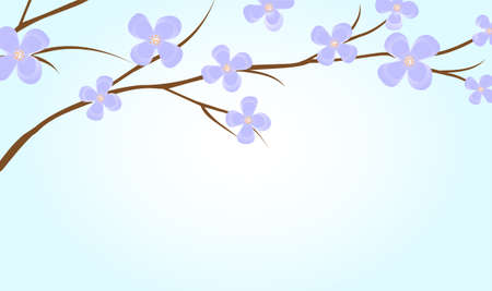 Branch of a plant, the Japanese style, backgroundのイラスト素材