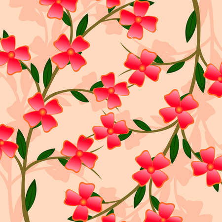 Branch of a plant, the Japanese style, backgroundのイラスト素材