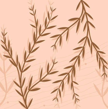 Branch of a plant, the Japanese style, backgroundのイラスト素材