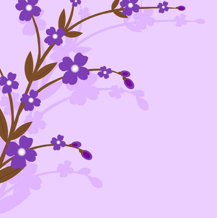 Branch of a plant, the Japanese style, backgroundのイラスト素材