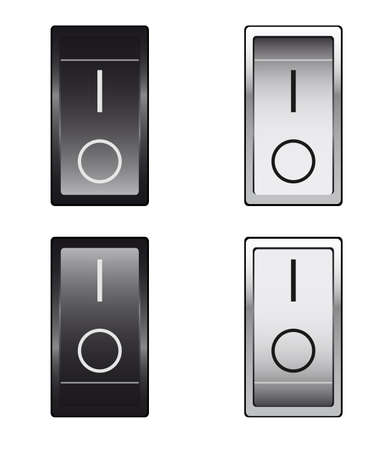 Vector power button, on and offのイラスト素材