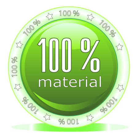 green beautiful detailed label/buttonのイラスト素材