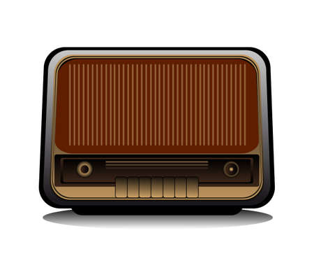 The image of a retro radio in a vector formatのイラスト素材
