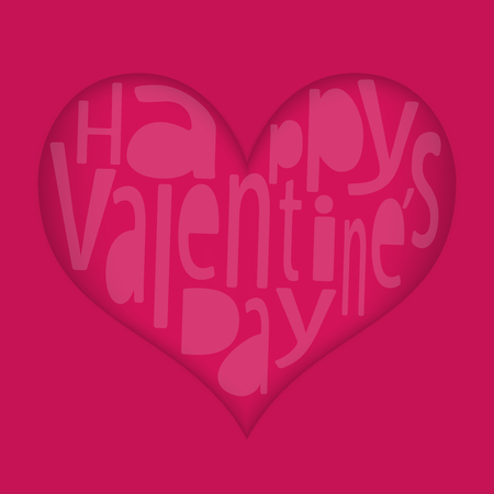Heart for Valentine's Day with handwritten letteringのイラスト素材