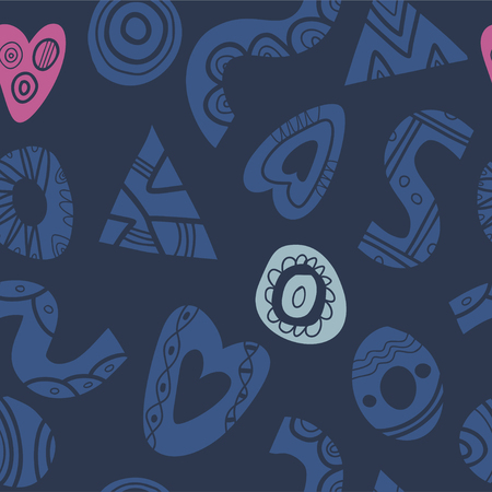 Pattern with abstract shapes.のイラスト素材