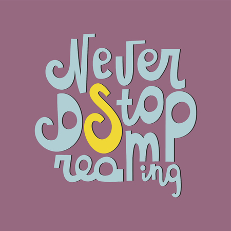 Vector hand drawn illustration with letteringのイラスト素材
