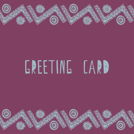 Template for greeting card with abstract ornamentのイラスト素材