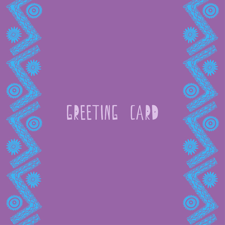 Template for greeting card with abstract ornamentの写真素材