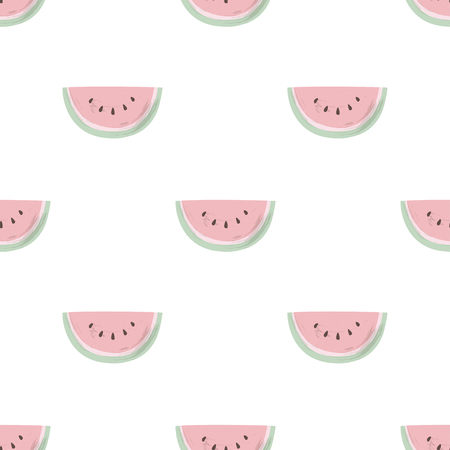 Seamless pattern with watermelon slicesのイラスト素材