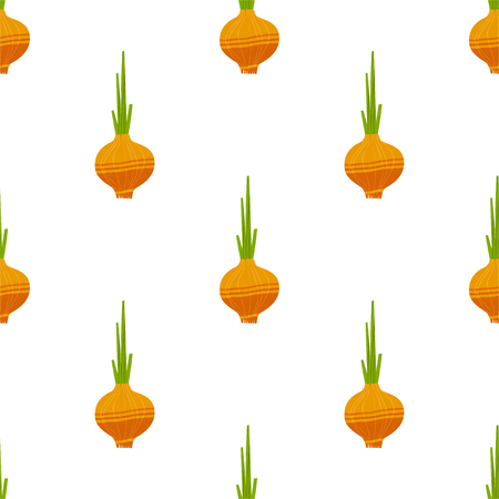Seamless pattern with onionの写真素材