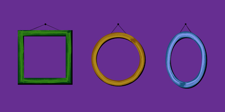 Set of artistic framesのイラスト素材