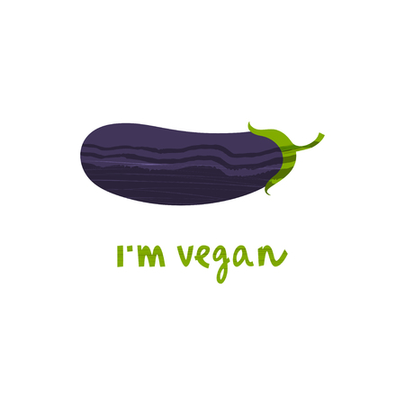 Vector illustration of aubergineのイラスト素材