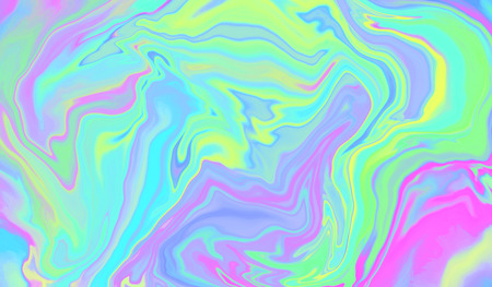 Abstract holographic neon banner background with copy space. Wallpaper with hologram gradient. Liquid imitationの写真素材