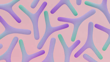 Abstract of colorful antibodies in the blood.の写真素材