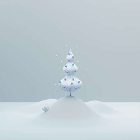 3d render, 3d illustration. Christmas and New Year tree.の写真素材