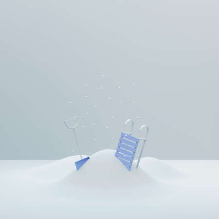 Collection of Christmas, New Year element. 3d render, 3d illustration.の写真素材
