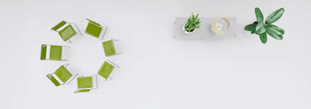 3d illustration, 3d rendering. Eco room top view.の写真素材