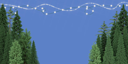 Happy New Year 2023. Christmas tree bazar. 3d render, 3d illustration.の写真素材