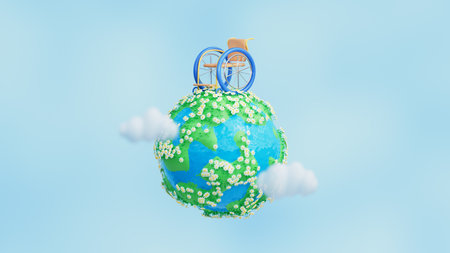 International Day of Persons with Disabilities. 3d render, 3d illustration.の写真素材