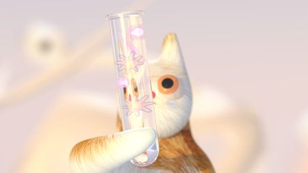 Diseases of cats. 3d render, 3d illustration.の写真素材