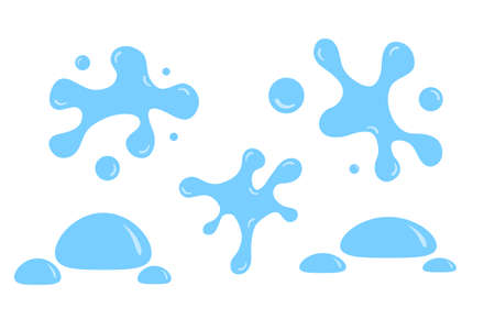 Water Drops set - nature vector design elements. Water elements - set of water symbols.のイラスト素材