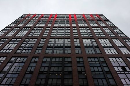 Construction of an office center in Moscowの写真素材