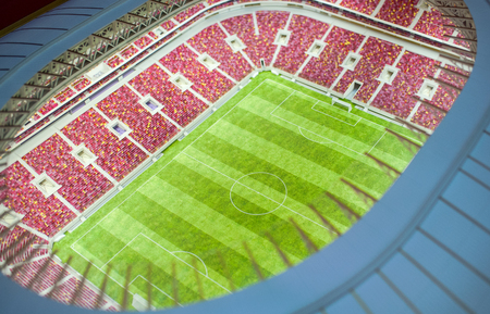 MOSCOW, RUSSIA - July, 06, 2017 Model of the Luzhniki sports arena in Moscow.のeditorial素材