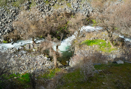 Mountain landscape. Mountain river in Armenia.の写真素材