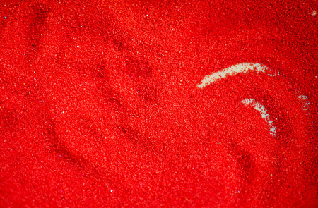 Red decorative sandの写真素材