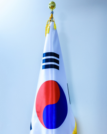 The national flag of the Republic of Korea.の写真素材