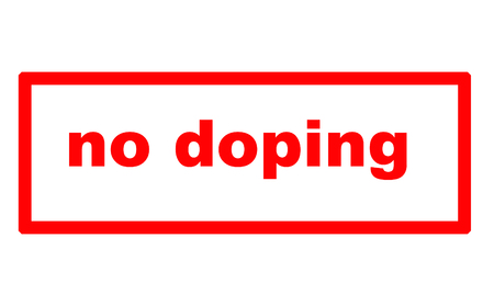 Caption No Doping on a sheet of white paperの写真素材