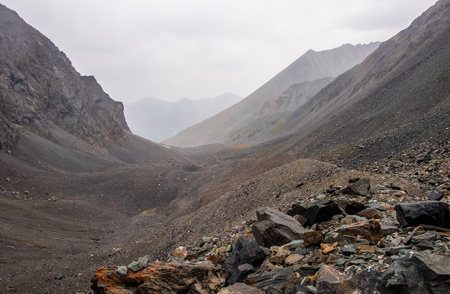 Mountain landscape. Mountain peaks in the republic of Altai.の写真素材