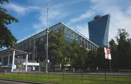 May 14, 2018 Moscow, Russia. VEB arena stadium in Moscow where the CSKA team holds football matchesのeditorial素材