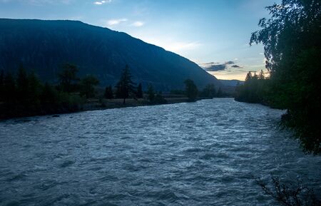 The Chuya river in the Altai Republic.の写真素材