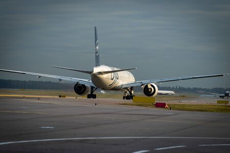 October 29, 2019, Moscow, Russia. Plane Boeing 777-300 Aeroflot - Russian Airlines in livery of the...
